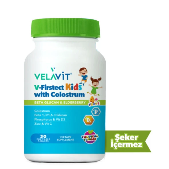 Velavit V-Firstect Kids with Colostrum 30 Tablet ürün görseli 1