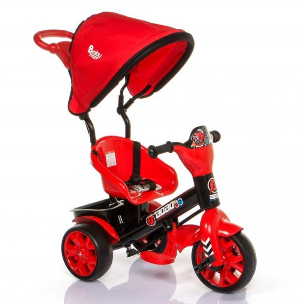 Babyhope Bobo Speed Tenteli Bisiklet Kırmızı 03012110, Tenteli 3 Tekerlekli Çocuk Bisikleti ürün görseli 1