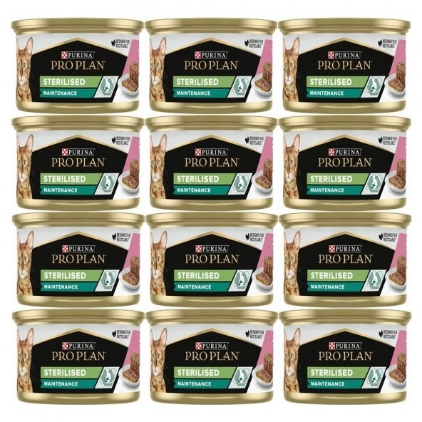 Pro Plan Sterilised Somonlu Kedi Konserve 85 Gr*12 Adet ürün görseli 1