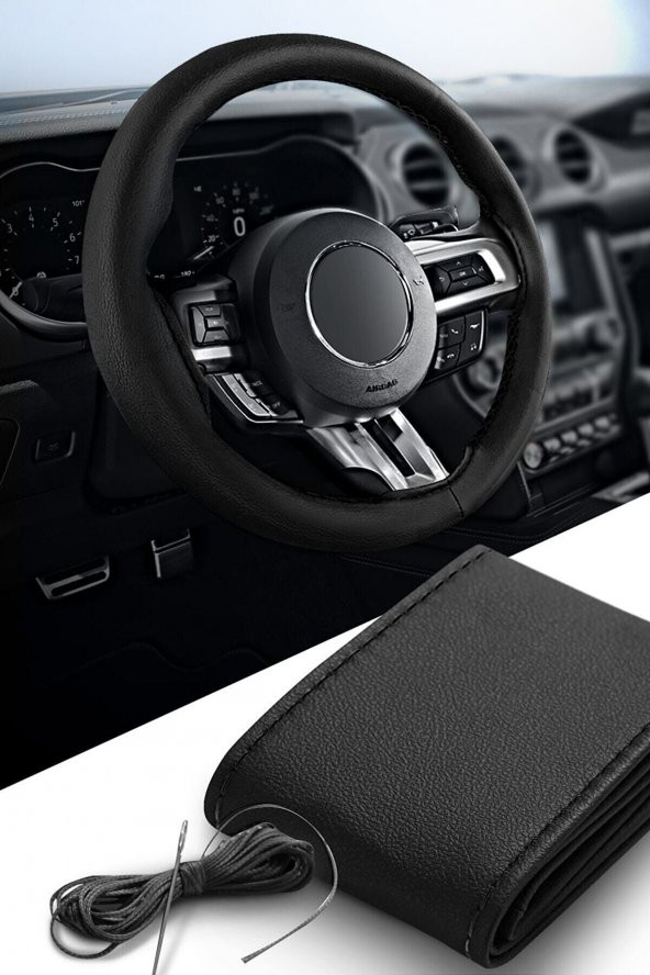 Fiat Ducato 2 Kapı Siyah Dikme Direksiyon Kılıfı ürün görseli 1