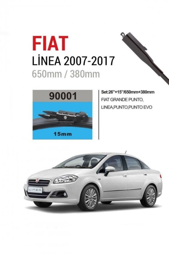 Fiat Linea Ön Muz Silecek Takımı (2007-2016) ürün görseli 1