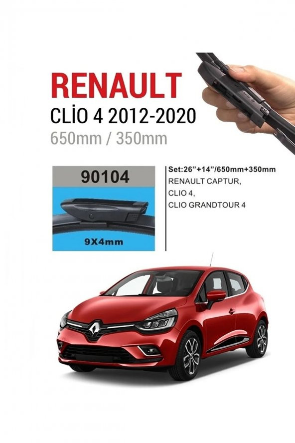 Renault Clio 4 Silecek Araca Özel 2012-2018 Kendi Sileceği Forza Marka ürün görseli 1