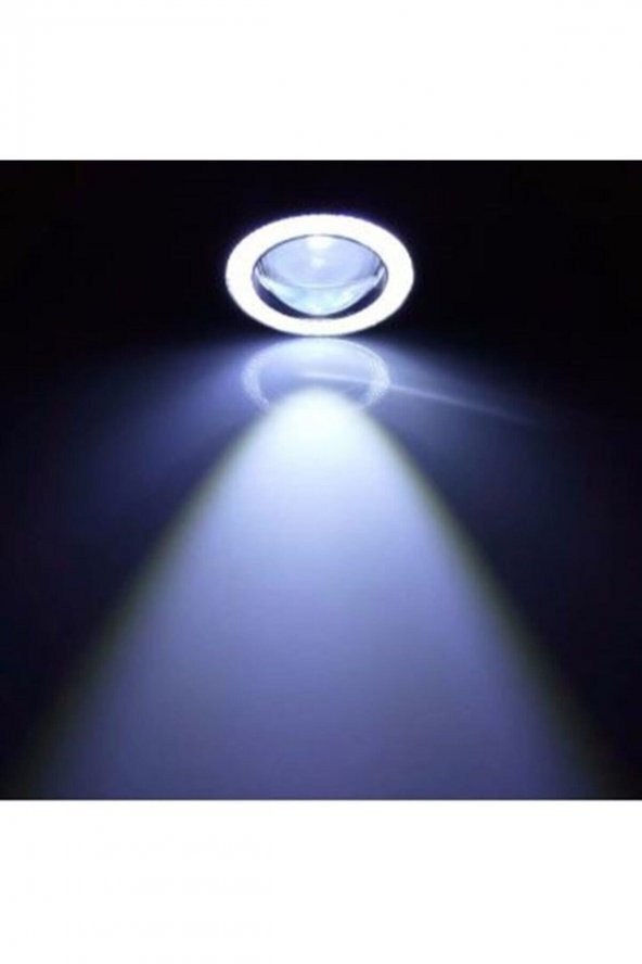 89 Mm Beyaz Mercekli Angel Led Halkalı Sis Far Metal Gövde ürün görseli 1