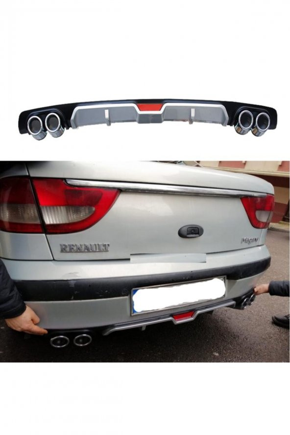 Renault Megane 1 Difüzör Arka Tampon Eki 4 Egzoz Çıkışlı ürün görseli 1