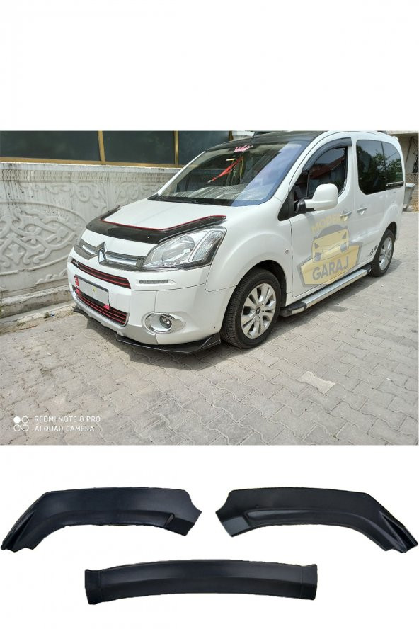 Citroen Berlingo Ön Tampon Eki Berlingo 3 Parça Kanatlı Lip Berlingo Ön Ek ürün görseli 1