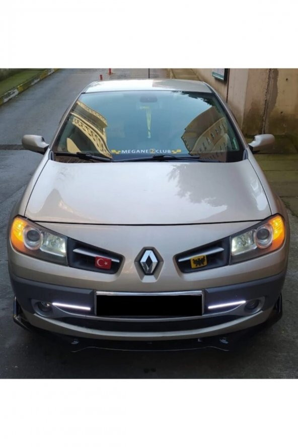 Renault Megane 2 Ön Lip 3 Parça Parlak Siyah Voltex ürün görseli 1
