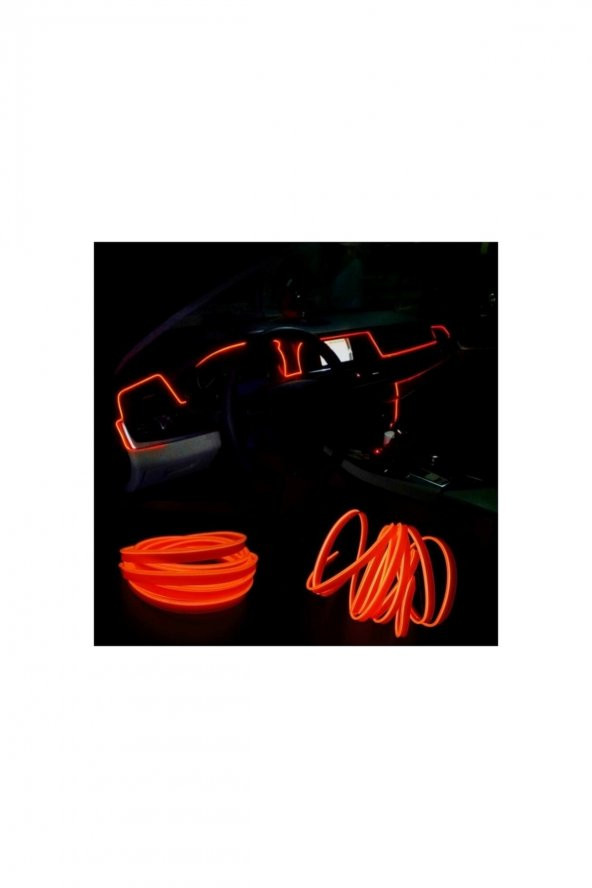Araç Içi Torpido Şerit Led Kırmızı Renkli Ip Neon 2 Metre ürün görseli 1