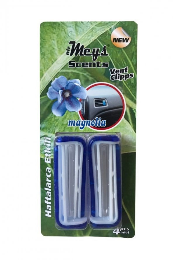 Magnolia Kokulu, Izgara Clips Oto Kokusu (2 Paket 8 Adet) ürün görseli 1