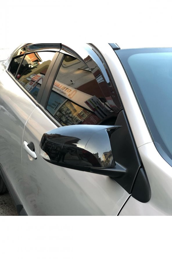 Renault Fluence Uyumlu  Batman Yarasa Ayna Kapağı Piano Black Abs Plastik ürün görseli 1