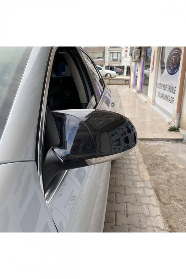 Vw Jetta Mk5 2005-2010 Batman Yarasa Ayna Kapağı Piano Black Abs Plastik ürün görseli 1