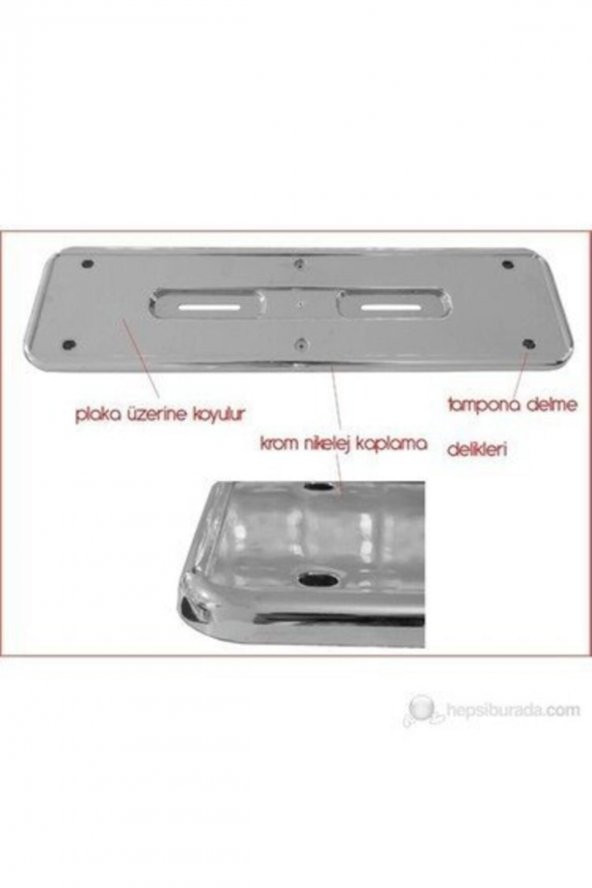 Hummer Plakalık Plastik Krom 2 Adet - Resim 2