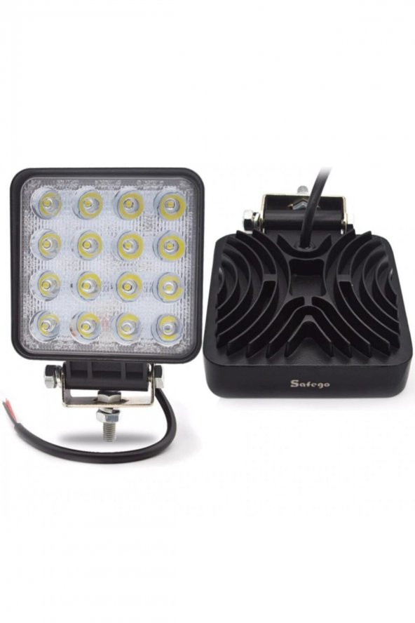 2 Adet 16 Ledli Off Road Çalışma Lambası  Projektör 48watt 12v / 24v ürün görseli 1