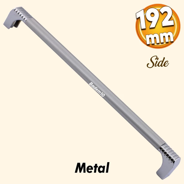 Side 192 mm Çekmece Dolap Kulpu Metal Kulp Mobilya Dolabı Kulpları Mutfak Kulbu Krom Renk 192 mm ürün görseli 1