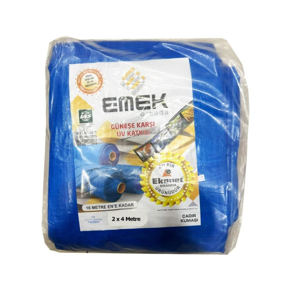 Emek Çadır Kumaşı Branda Tente UV Güneşlik Gölgelik Koruma Yağmur Su Geçirmez - 2x4 Metre - 1 Paket ürün görseli 1