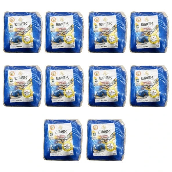 Emek Çadır Kumaşı Branda Tente UV Güneşlik Gölgelik Koruma Yağmur Su Geçirmez - 2x4 Metre - 10 Paket ürün görseli 1