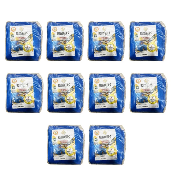 Emek Çadır Kumaşı Branda Tente UV Güneşlik Gölgelik Koruma Yağmur Su Geçirmez - 2x5 Metre - 10 Paket ürün görseli 1