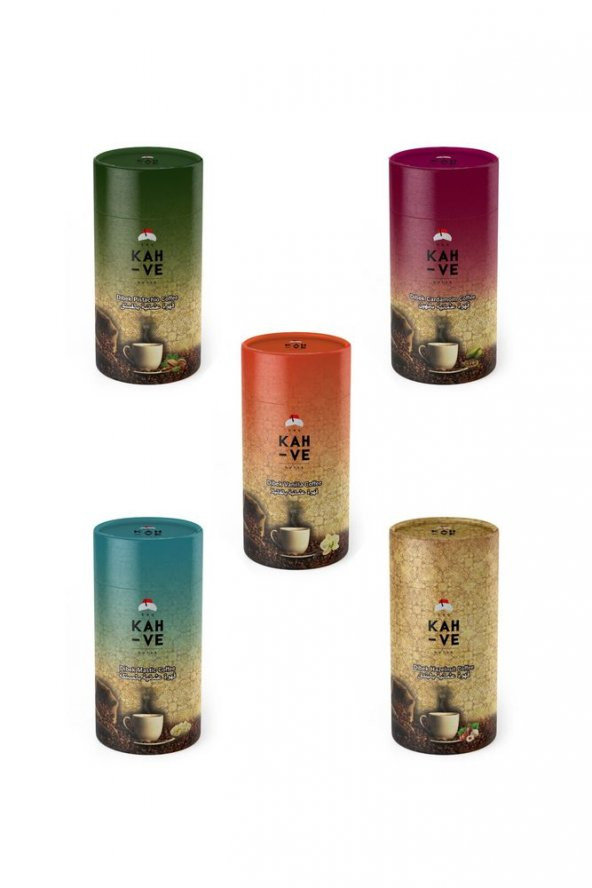 Bey Kahve Tanışma Seti Dibek Kahvesi Çeşitleri Silindir 250 G - 5 Çeşit ürün görseli 1