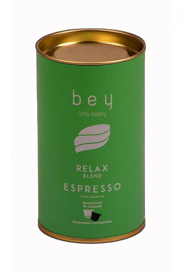 Bey Kahve Bey Coffee Roastery Relax Blend Nespresso Uyumlu Aluminyum Kapsül Kahve 10 Adet ürün görseli 1