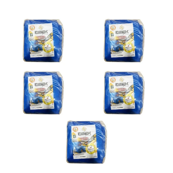 Emek Çadır Kumaşı Branda Tente UV Güneşlik Gölgelik Koruma Yağmur Su Geçirmez - 2x6 Metre - 5 Paket ürün görseli 1