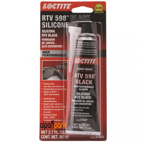 Loctite 598 Rtv Isıya Dayanıklı Süper Siyah Sıvı Conta 80Ml Ford Onaylı ürün görseli 1