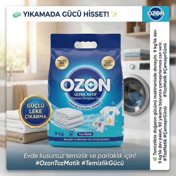Toz Matik Deterjan 9 kg - Resim 2