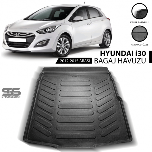 Hyundai İ30  Bagaj Havuzu 2012-2015 Arası Havuzlu Bagaj Paspası ürün görseli 1