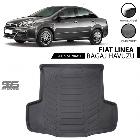 Fiat Linea Bagaj Havuzu 2007 Sonrası Havuzlu Bagaj Paspası ürün görseli 1