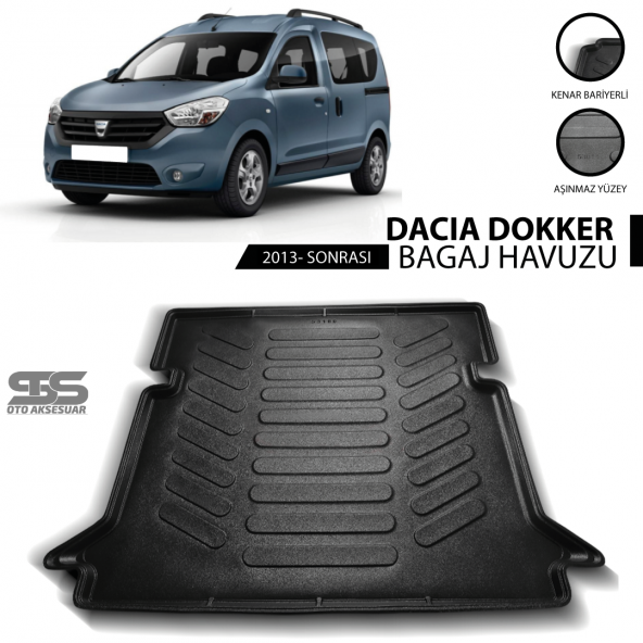 Dacia Dokker  Bagaj Havuzu 2013 Sonrası Havuzlu Bagaj Paspası ürün görseli 1
