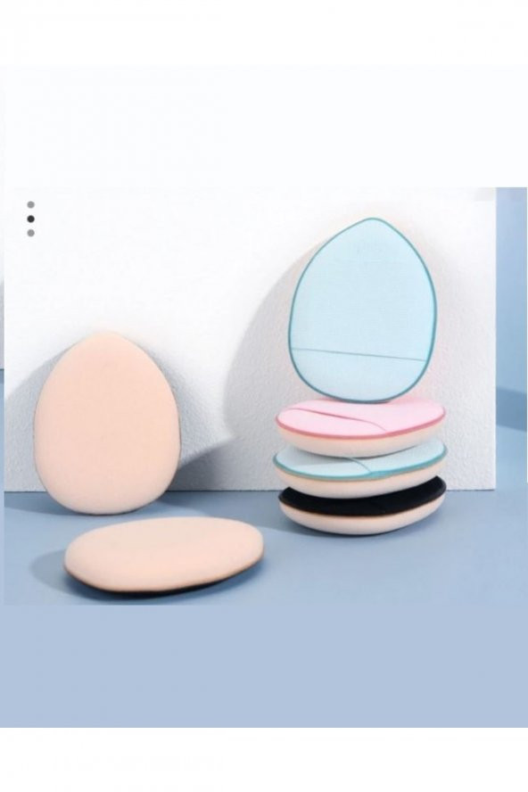 3 Adet Mini Kozmetik Puf Parmak Yüz Makyaj Sünger Kuru Islak Bez Süngeri Göz Altı Kapatıcı Concealer ürün görseli 1