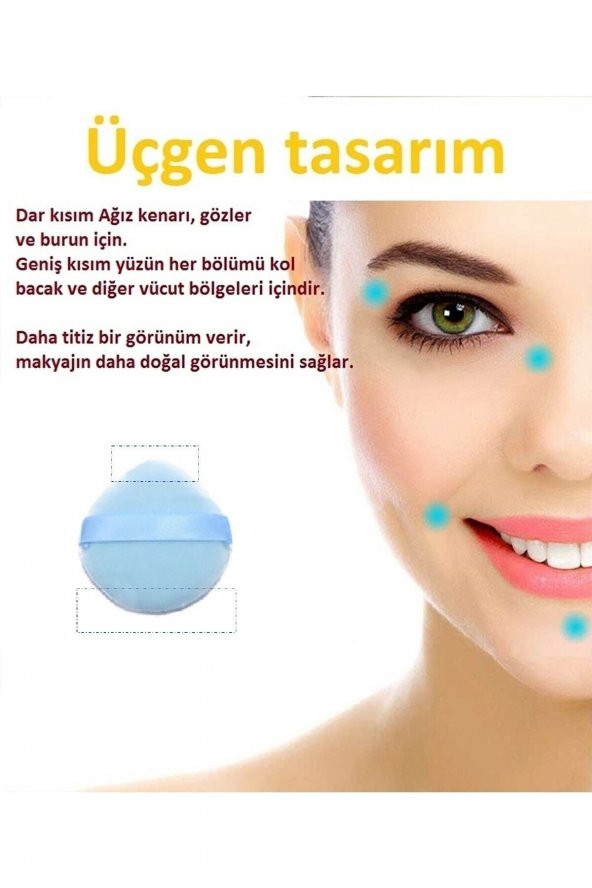 1 Adet Üçgen Kontür Makyaj Süngeri - Resim 2