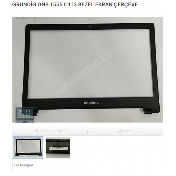 GRUNDİG GNB 1555 C1 i3 BEZEL EKRAN ÇERÇEVE ürün görseli 1