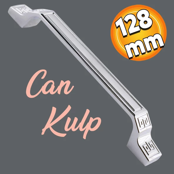Can Mobilya Mutfak Dolabı Çekmece Dolap Kulpu Düz Metal Kulpları Kulbu Kulpu (128 MM-12.8 CM) Krom ürün görseli 1