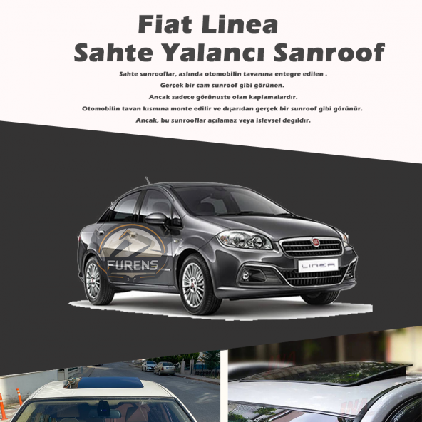 Fiat Linea Parlak Siyah Yalancı Çakma Sahte Sunroof ürün görseli 1