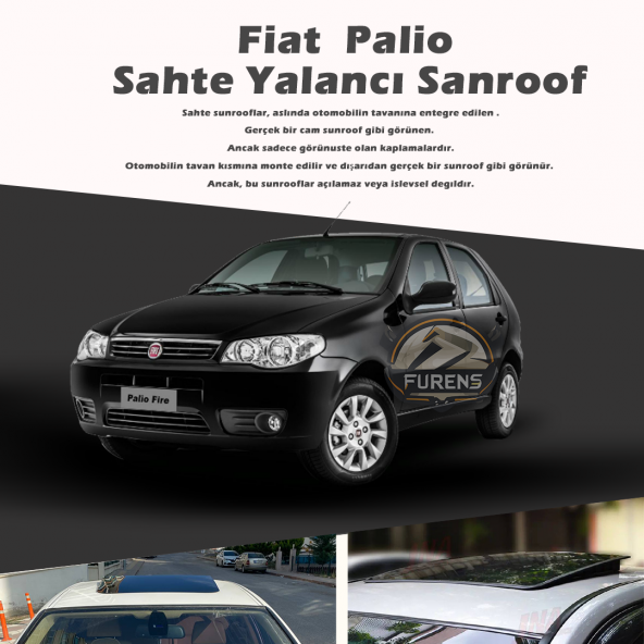 Fiat Palio Parlak Siyah Yalancı Çakma Sahte Sunroof ürün görseli 1
