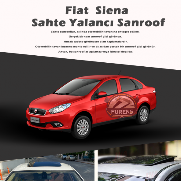 Fiat Siena Parlak Siyah Yalancı Çakma Sahte Sunroof ürün görseli 1