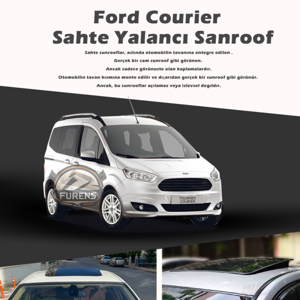 Ford Courier Parlak Siyah Yalancı Çakma Sahte Sunroof ürün görseli 1