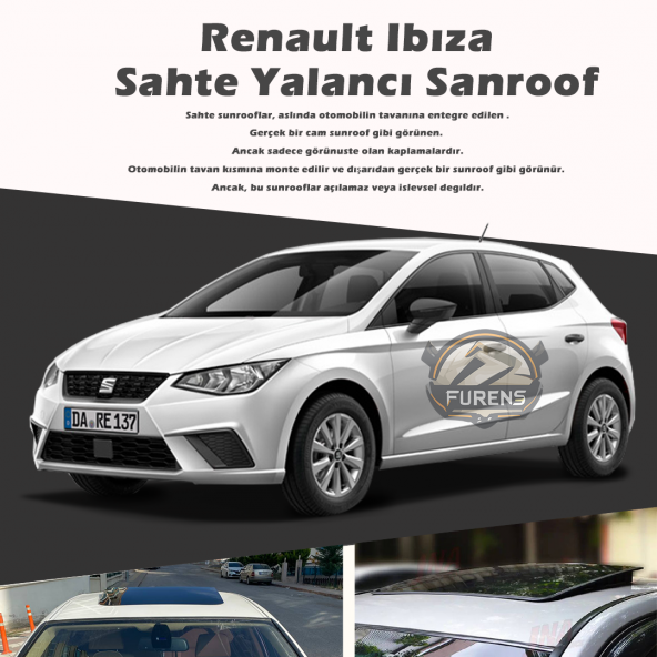 Seat Ibıza Parlak Siyah Yalancı Çakma Sahte Sunroof ürün görseli 1