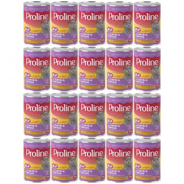 Proline Kuzu Etli ve Havuçlu Pate Et Parçalı Kedi Konservesi 395 Gr*20 Adet ürün görseli 1