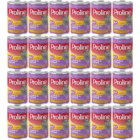 Proline Kuzu Etli ve Havuçlu Pate Et Parçalı Kedi Konservesi 395 Gr*24 Adet ürün görseli 1