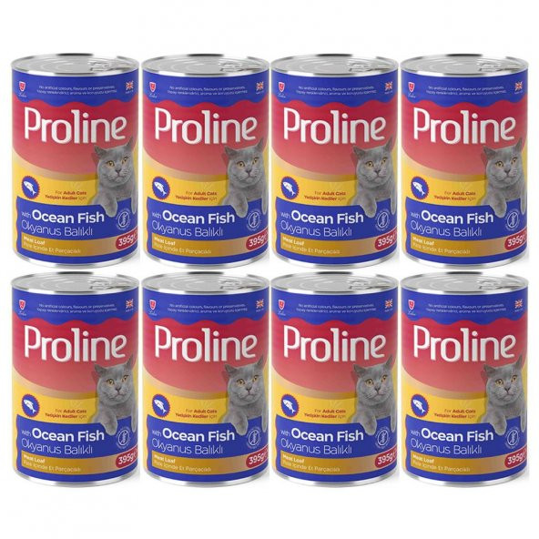 Proline Okyanus Balıklı Yetişkin Kedi Konservesi 395 Gr*8 Adet ürün görseli 1