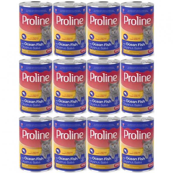 Proline Okyanus Balıklı Yetişkin Kedi Konservesi 395 Gr*12 Adet ürün görseli 1