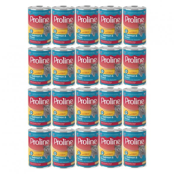 Proline Somonlu ve Alabalıklı Yetişkin Kedi Konservesi 400 Gr*20 Adet ürün görseli 1