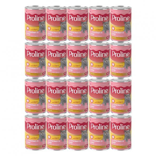 Proline Tavuklu ve Ciğerli Yetişkin Kedi Konservesi 395 Gr*20 Adet ürün görseli 1