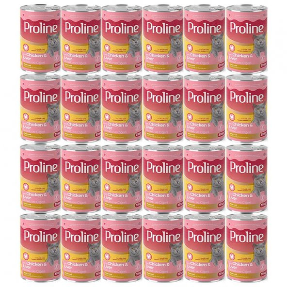 Proline Tavuklu ve Ciğerli Yetişkin Kedi Konservesi 395 Gr*24 Adet ürün görseli 1