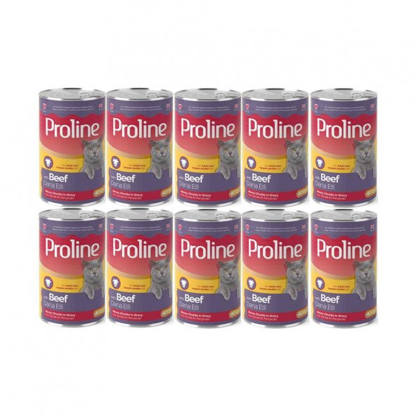 Proline Dana Etli Yetişkin Kedi Konservesi 400 Gr*10 Adet ürün görseli 1