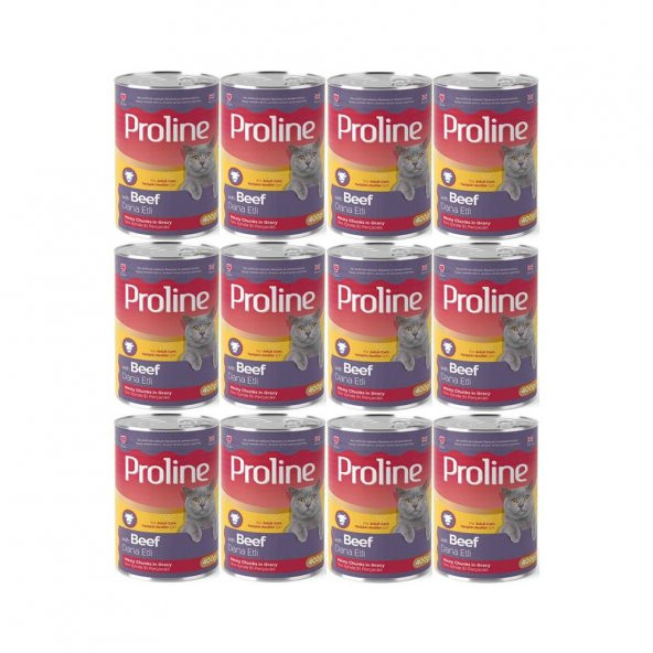 Proline Dana Etli Yetişkin Kedi Konservesi 400 Gr*12 Adet ürün görseli 1