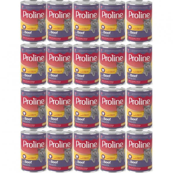 Proline Dana Etli Yetişkin Kedi Konservesi 400 Gr*20 Adet ürün görseli 1