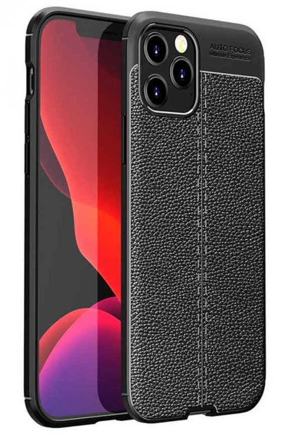 iPhone 12 Pro Kılıf Deri Desenli Kamera Korumalı Silikon ürün görseli 1