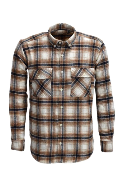 Erkek Çift Cepli Kapaklı Regular Fit Oduncu Gömlek BGL-ST03262 ürün görseli 1