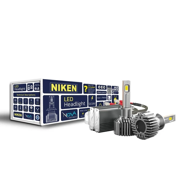 NİKEN H1 led xenon far ampulü seti niken nova 12000lm ürün görseli 1
